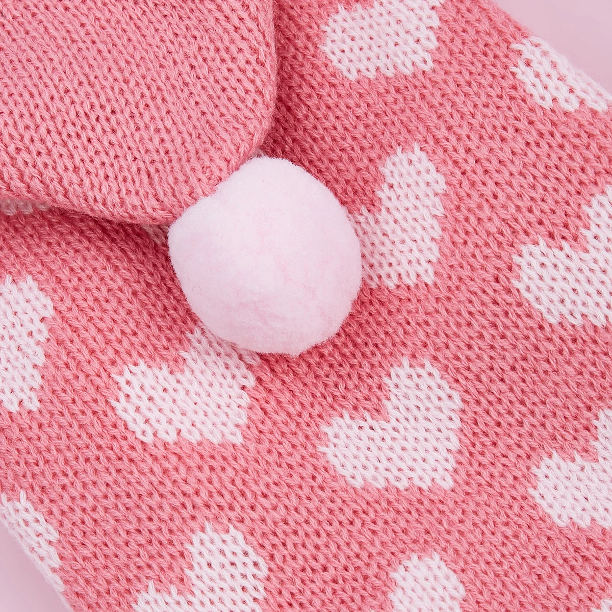 Suéteres con capucha para perros pequeños y medianos, suéteres rosas de cuello alto para perros, suéteres de punto para el Día de San Valentín, suéter para mascotas - imagen 5
