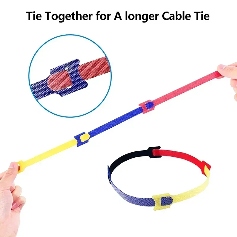 Organizador de auriculares, 100 Uds., bridas para cables liberables, gestión de cables de ratón, bridas para cables de nailon, correas de cinta de aro reutilizables - imagen 5