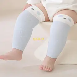 QX2D Rodilleras antideslizantes de algodón transpirables para niños