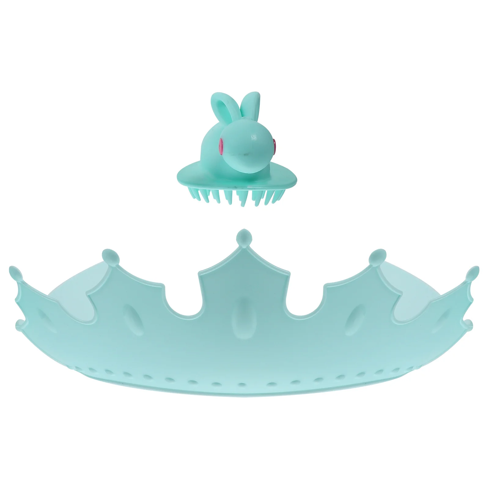1 Juego de gorro de baño para bebé, protector ajustable para lavado de cabello, visera, cepillo para lavar el cabello, gorro de ducha, protección de baño para niños pequeños - imagen 3