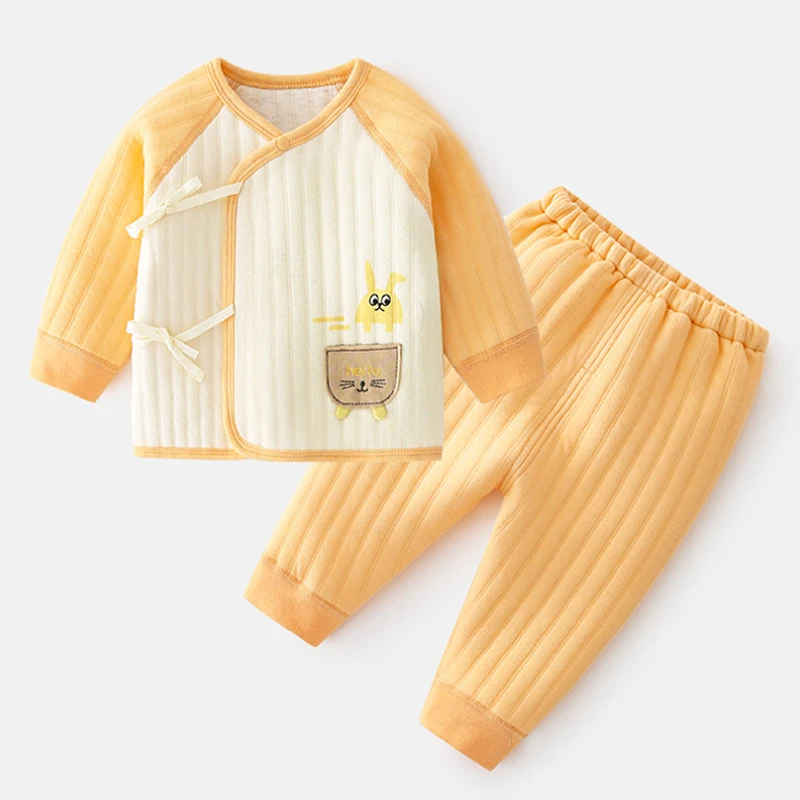 Conjuntos de 2 piezas de primavera y otoño para bebés, ropa para niños y niñas de 0 a 3 meses, Camiseta de algodón bonita de dibujos animados + Pantalones, conjunto de ropa para recién nacidos BC317