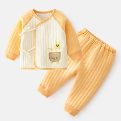 Conjuntos de 2 piezas de primavera y otoño para bebés, ropa para niños y niñas de 0 a 3 meses, Camiseta de algodón bonita de dibujos animados + Pantalones, conjunto de ropa para recién nacidos BC317