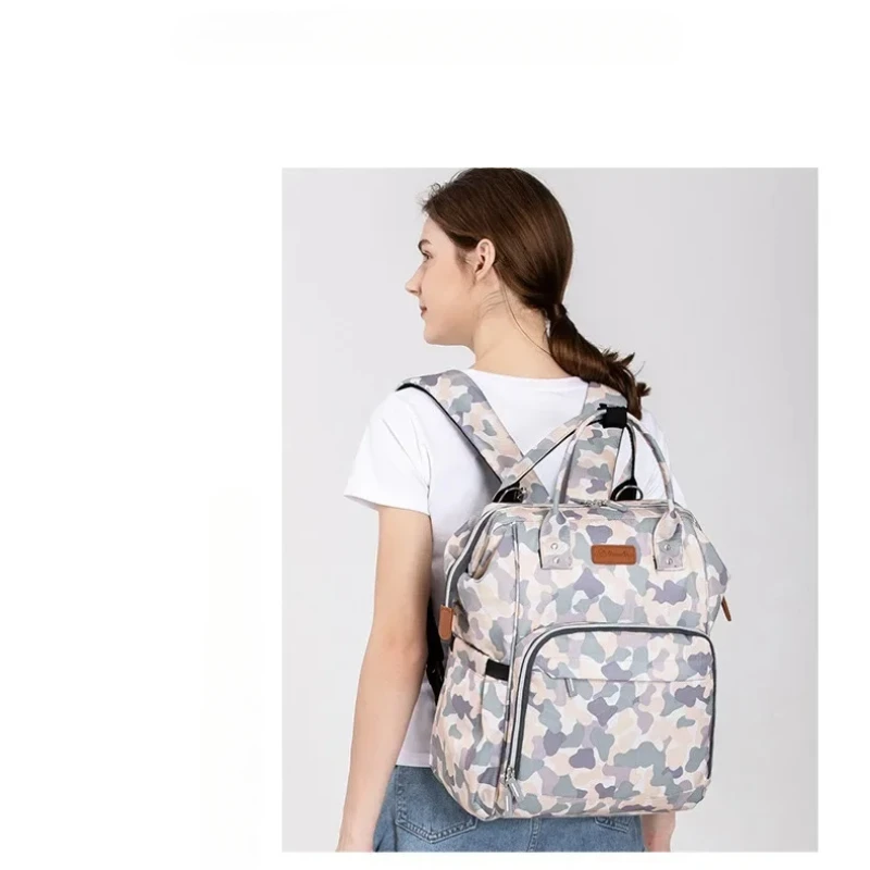 Mochila de mamá multifunción de gran capacidad con doble hombro EG103, bolsa de maternidad impermeable, bolsa de accesorios para cochecito de viaje - imagen 5