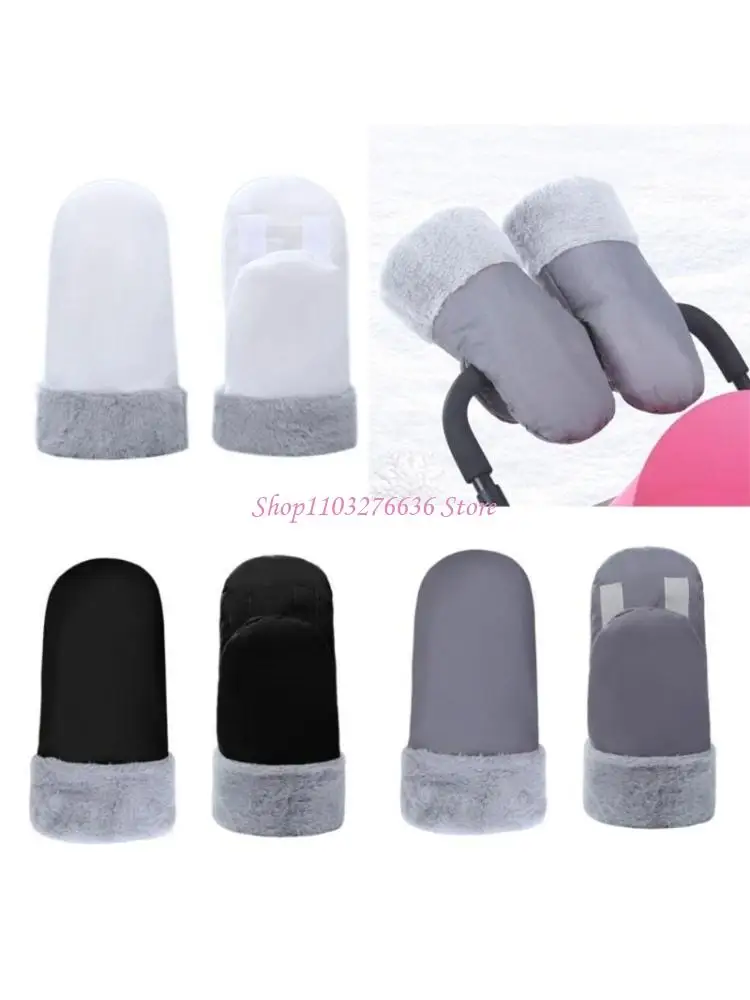 Manguitos protectores antiviento para cochecito de bebé – Lana suave - imagen 4