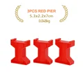 3pcs Red Pier