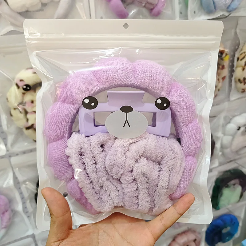 Nueva diadema en forma de nube: versátil para maquillaje y yoga, material de esponja para lavarse la cara, bolsa con cremallera incluida, unisex para niños - imagen 4