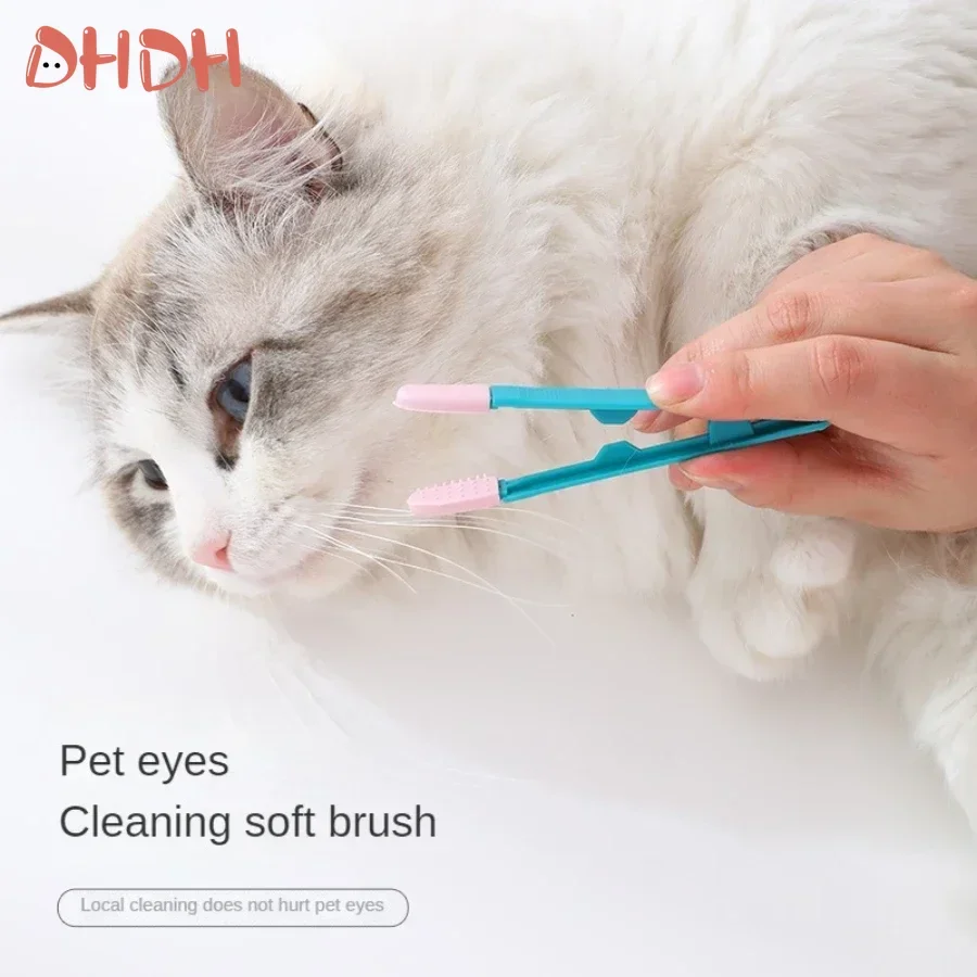 Herramientas de aseo para mascotas, peine de Ojos de gato, eliminador de manchas de desgarro, cepillo de limpieza para productos para perros y gatos pequeños, Clip limpiador, suministros para mascotas - imagen 4