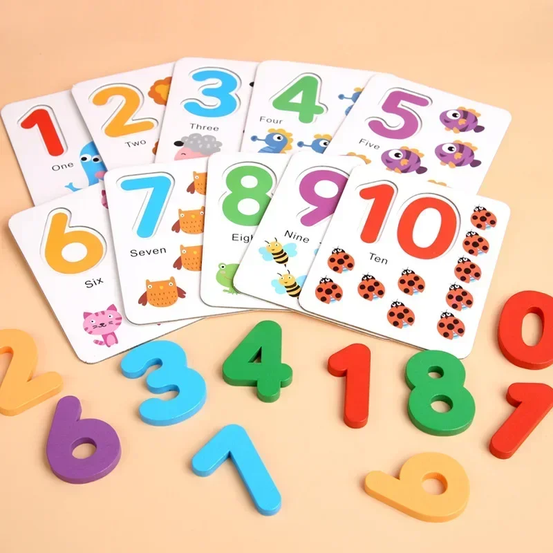 Juguetes Montessori de matemáticas – Números de madera para contar - imagen 5