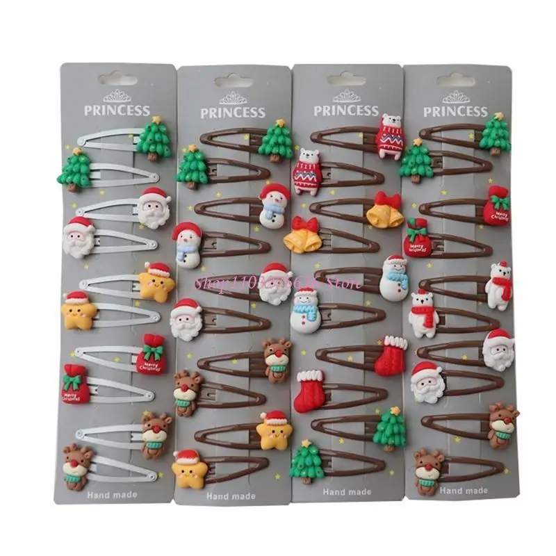 Horquillas navideñas para el pelo de niña - imagen 4