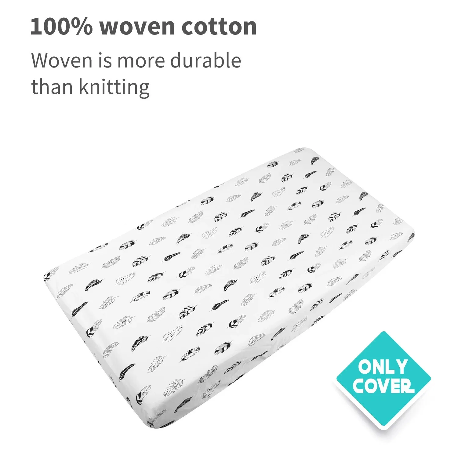 Funda para cambiador de pañales, funda para cambiador de bebé de algodón suave y transpirable reutilizable con diseño de moda