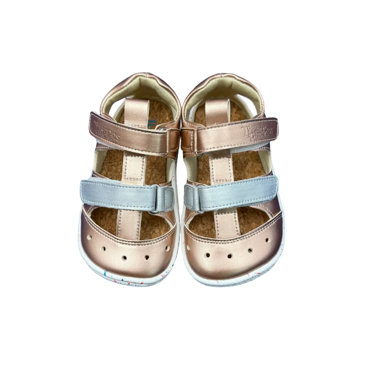 Tipsietoes sandalias de cuero + lona 2025, novedad de verano, zapatos de playa para niños y niñas, zapatos informales descalzos para niños, moda deportiva ligera - imagen 5