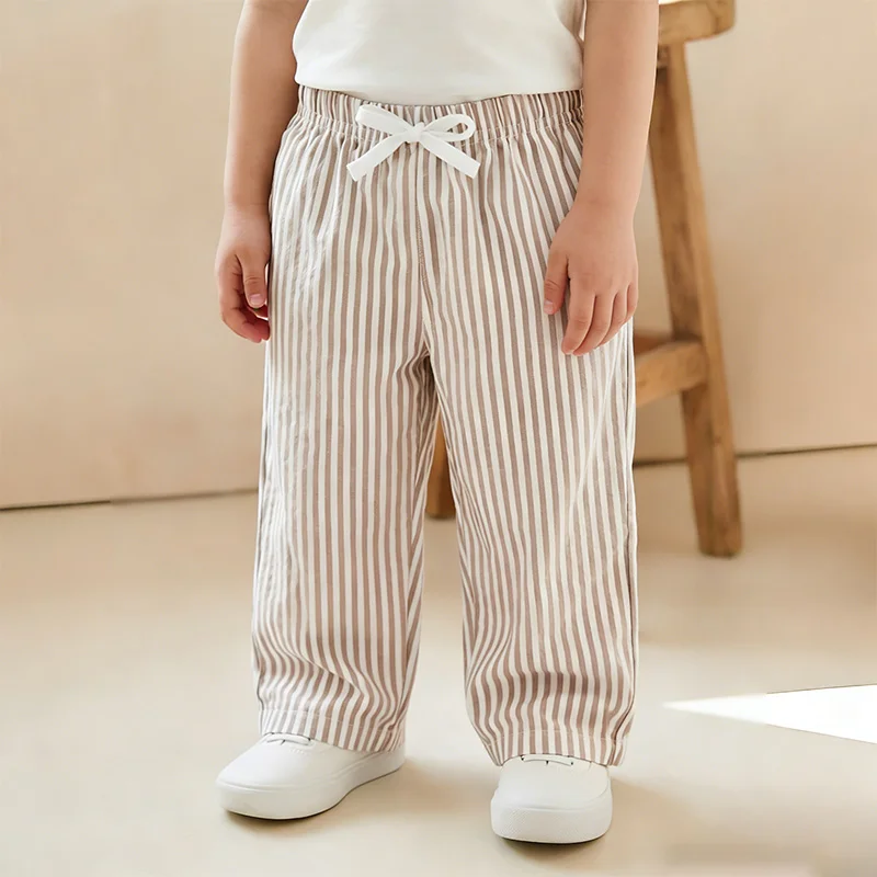 Pantalones a rayas para niño – Tejido suave primavera-verano - imagen 4