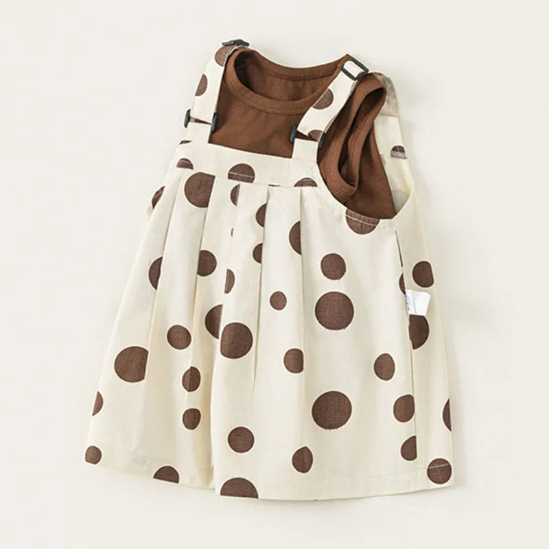 Conjunto de verano infantil top sin mangas y mono - imagen 2