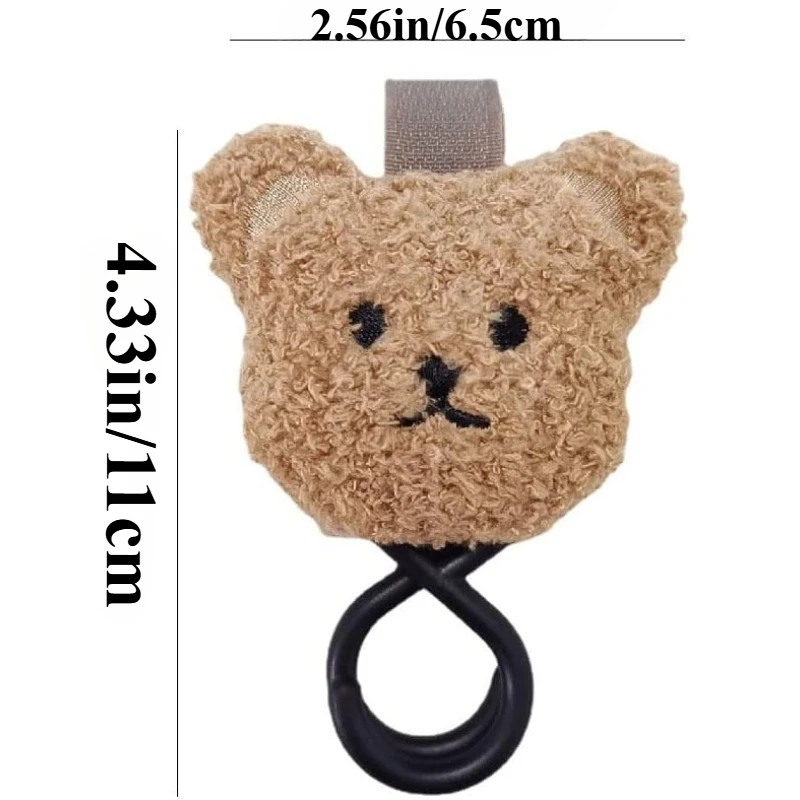 Gancho universal para cochecito bebé con oso de peluche - imagen 3
