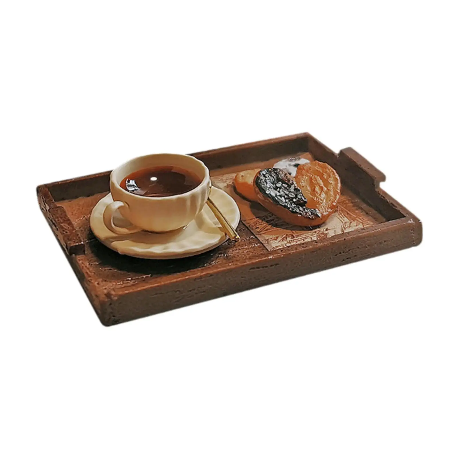 Dollhouse Accessories,Afternoon Tea Toy Model,Miniature Scene Model Miniature Play Foods for Desktop Restaurant Dining Table