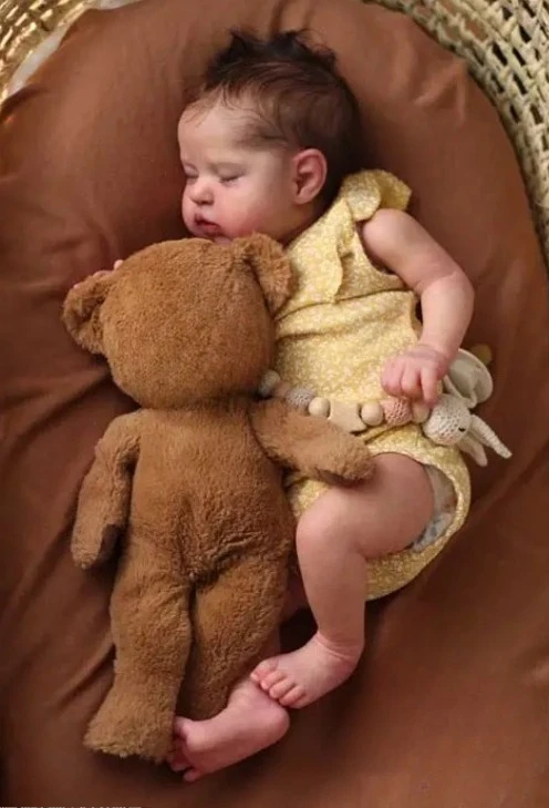 NPK-piezas de muñeca sin terminar de 19 pulgadas, Kit de muñeco realista de peluche, Kit de muñeca pintada con pelo rubio enraizado a mano, muñecas realistas