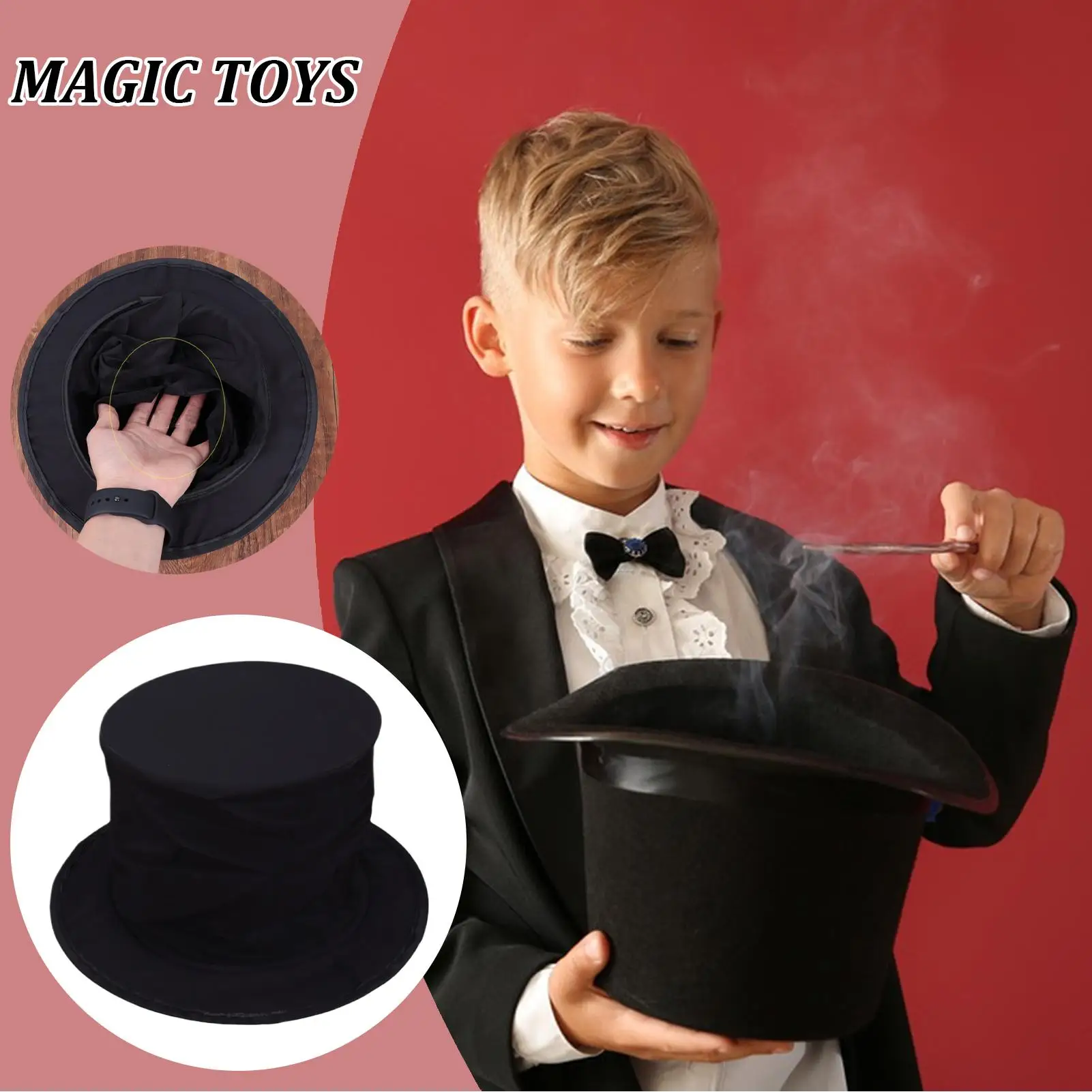 Gorro de mago plegable para niños – Estilo elegante Halloween - imagen 3