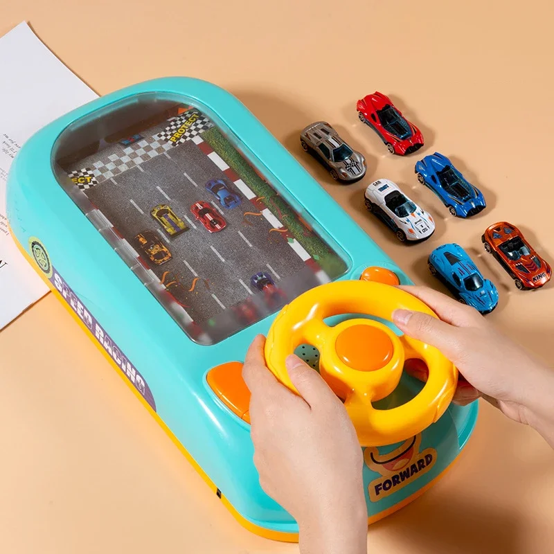 Consola de juegos de carreras de mesa eléctrica educativa, desafío de aventura, volante de conducción simulado, juguete para niños - imagen 3