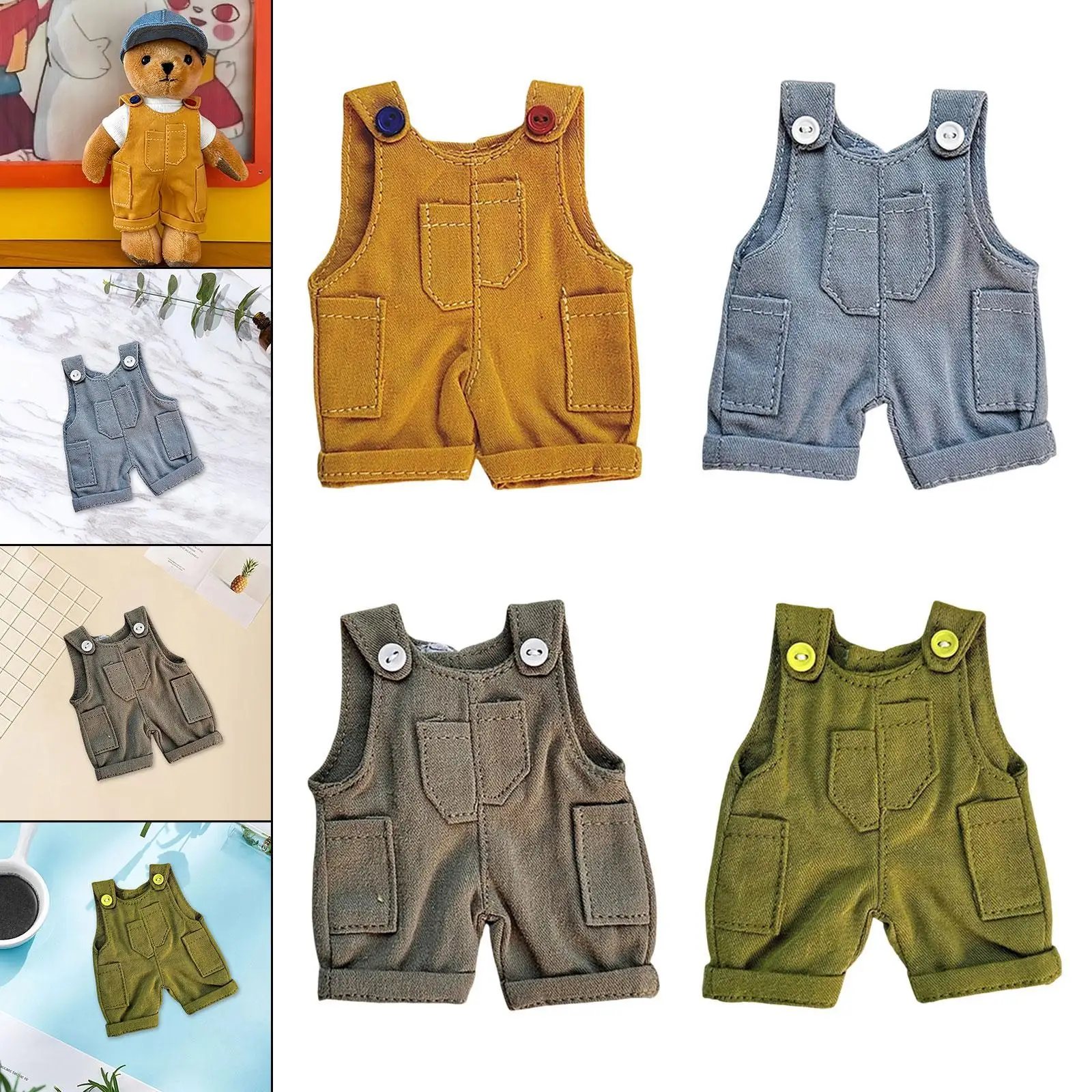 Girl Doll Jumpsuit Pendant Doll Outfits Gifts for Little Girls DIY Doll Toy