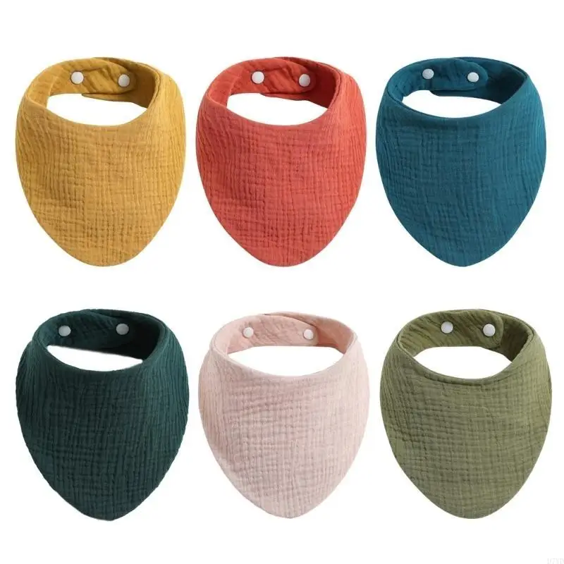 D7YD 6 uds Baberos absorbentes para babas bebé, toalla absorbente para Saliva, bufanda para dentición para bebés