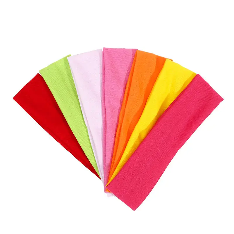 Diadema infantil elástica de borde ancho absorbente para yoga - imagen 5