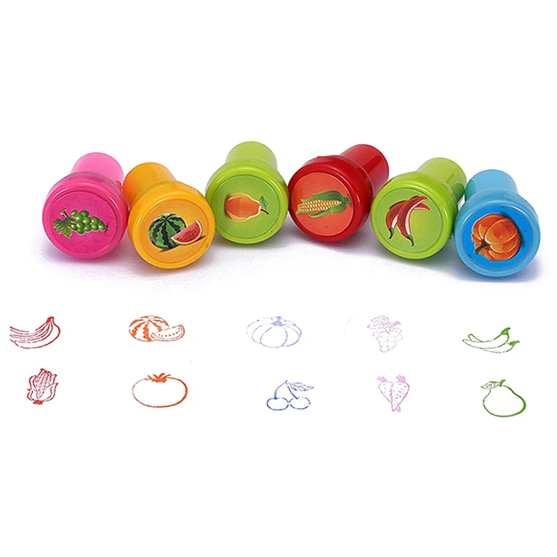 Juego de sellos surtidos en caja de sellos de dibujos animados, decoración de pintura artesanal, suministros de papelería, premio de recompensa para profesores, regalo, 10 Uds. - imagen 5