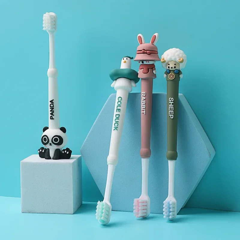 Cepillo de dientes infantil tres lados animales antideslizante - imagen 2