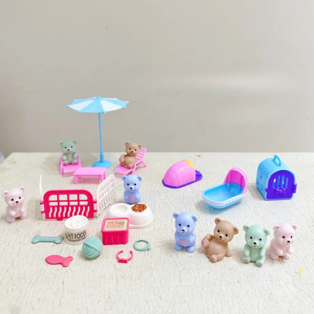 Casa de juegos para niños, juguetes para mascotas, osos de peluche, baños para mascotas, juguetes familiares, juguetes de escena para niñas pequeñas, regalos para niños - imagen 3