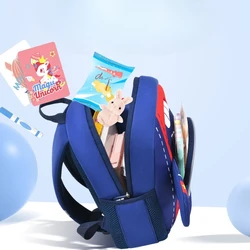 Mochila escolar infantil con diseño de avión resistente para guardería