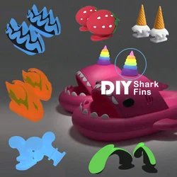 Zapatillas de tiburón con luces LED nocturnas – Dija intercambiable para niño