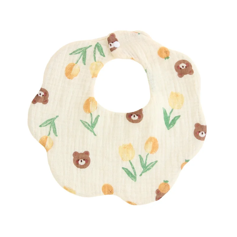 Babero de algodón suave para bebé – Protector absorbente para eructos y saliva - imagen 4
