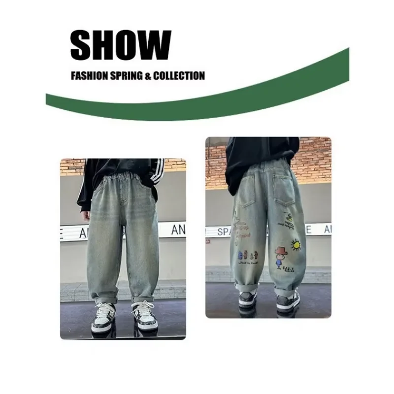 Pantalones vaqueros con estampado graffiti para niño - imagen 5