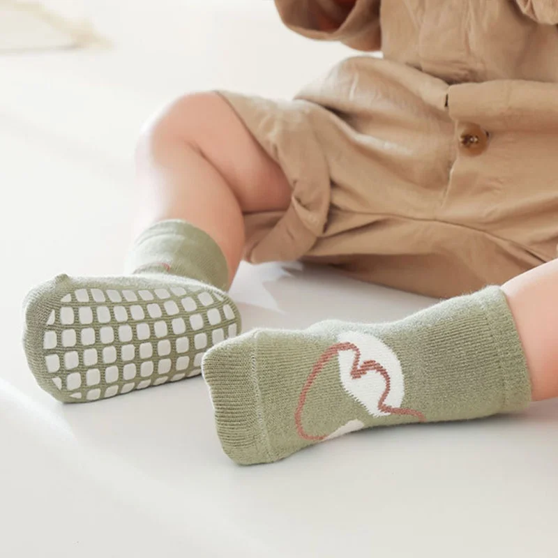 Calcetines bonitos de punto con agarre para bebé de 0 a 1 año, calcetines de algodón orgánico para recién nacidos, ropa antideslizante para niños y niñas, calcetines para niños pequeños - imagen 2