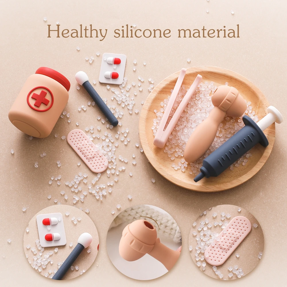 Set médico infantil con estetoscopio y maletín de silicona - imagen 5