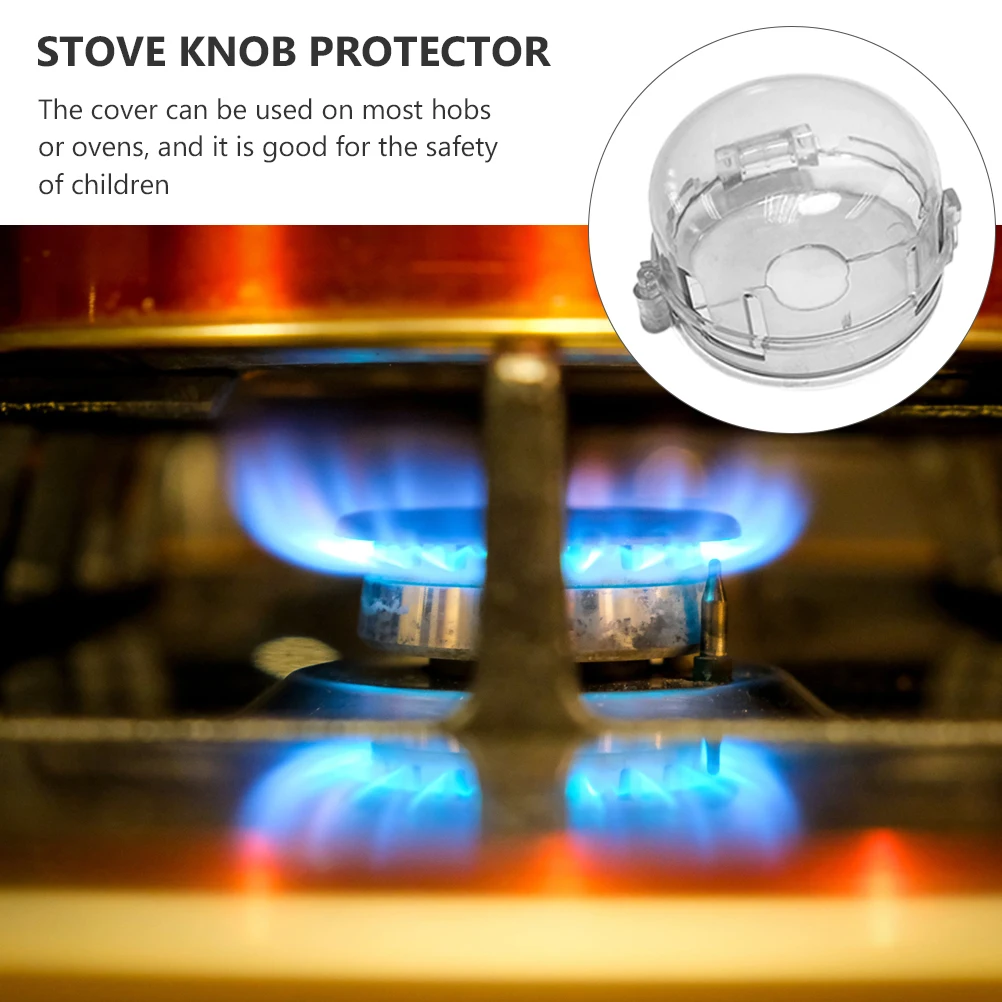 Cubierta de seguridad para cocina de Gas, Protector de perilla de estufa a prueba de niños, Protector de cocina, cerradura para bebé, duradero, resistente a altas temperaturas, 4 Uds. - imagen 3