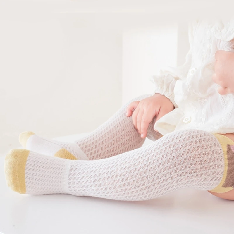 QX2D 5 pares Baby no deslizan calcetines transpirables calcetines elásticos para niñas para niñas - imagen 3