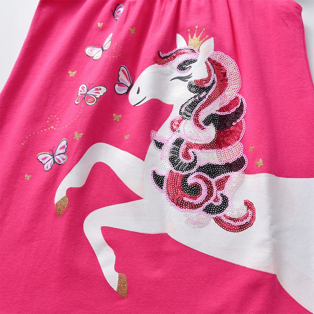 Vestido DXTON de algodón para niña – Manga acampanada verano - imagen 3