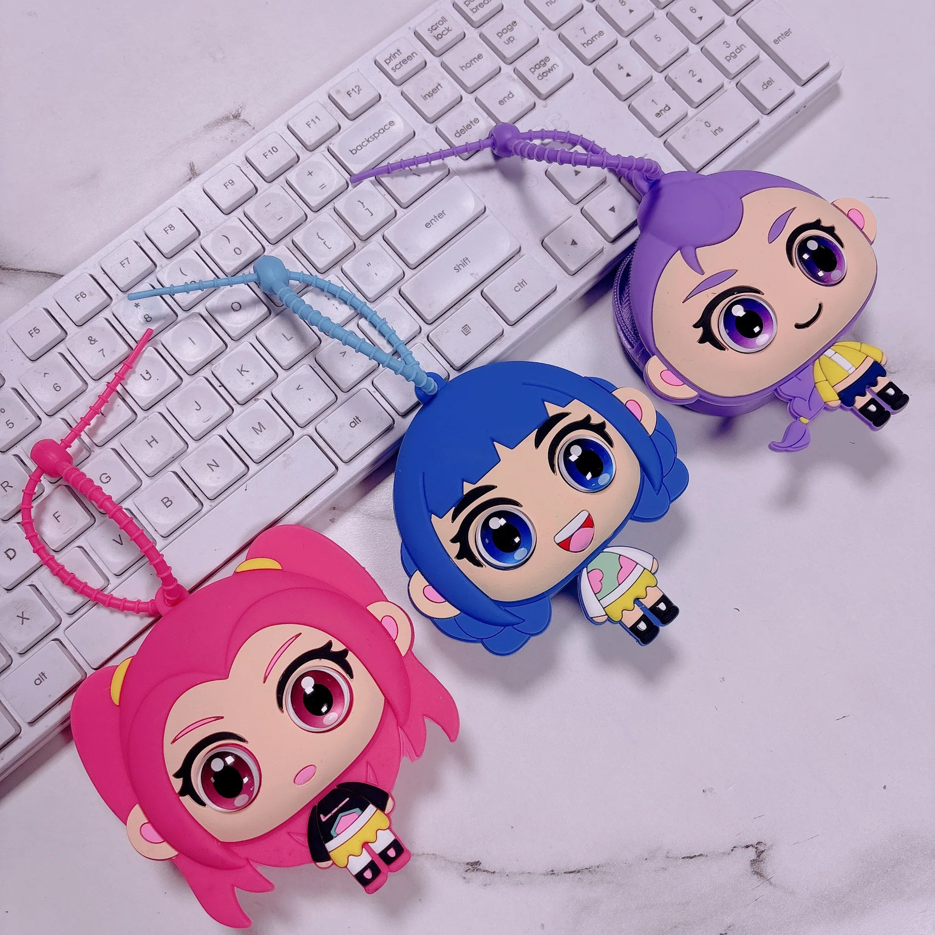 Monedero Kpop Demon Hunters para niños, bolsas de dinero de Anime, Mini bolsa de mano, bolso portátil, colgante, regalo de Navidad - imagen 5