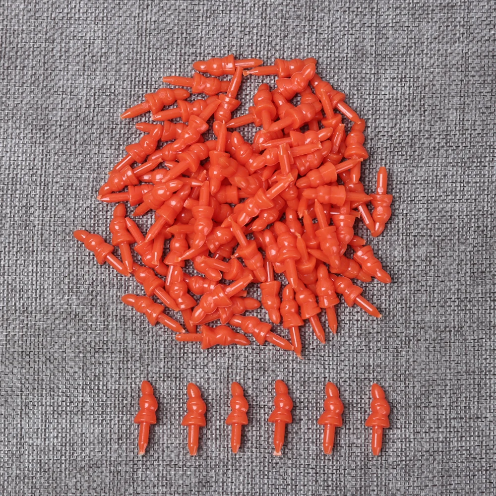 Muñeco de nieve de plástico de 100 piezas, muñeco de peluche de nariz roja, marionetas de animales, nariz de Papá Noel, accesorios de Juguetes - imagen 2