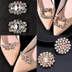 Broche decorativo para zapato de niña – Hebilla brillante cuadrada