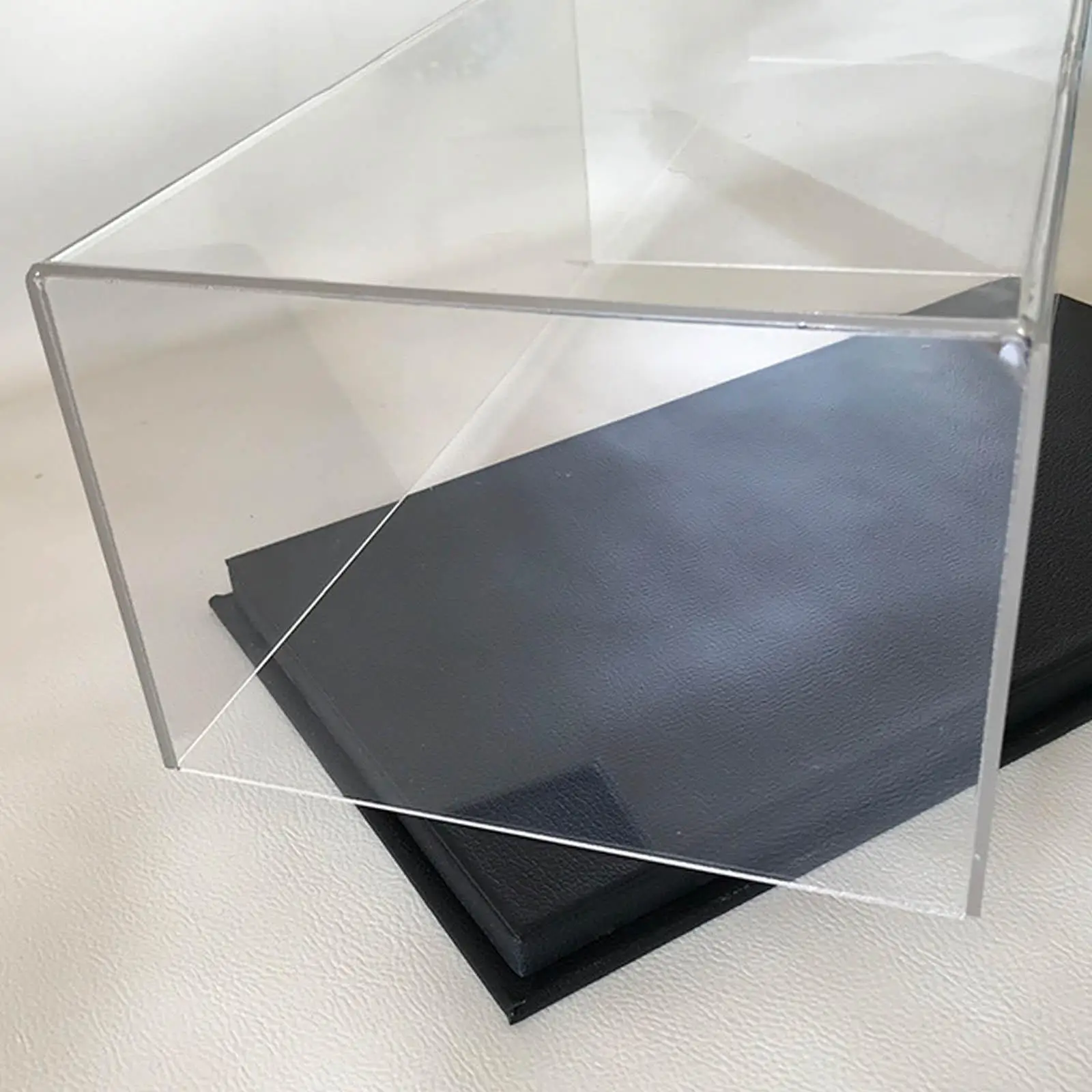 Acrylic Display Case with Base Figure Display Case for Dolls Toys Model Cars