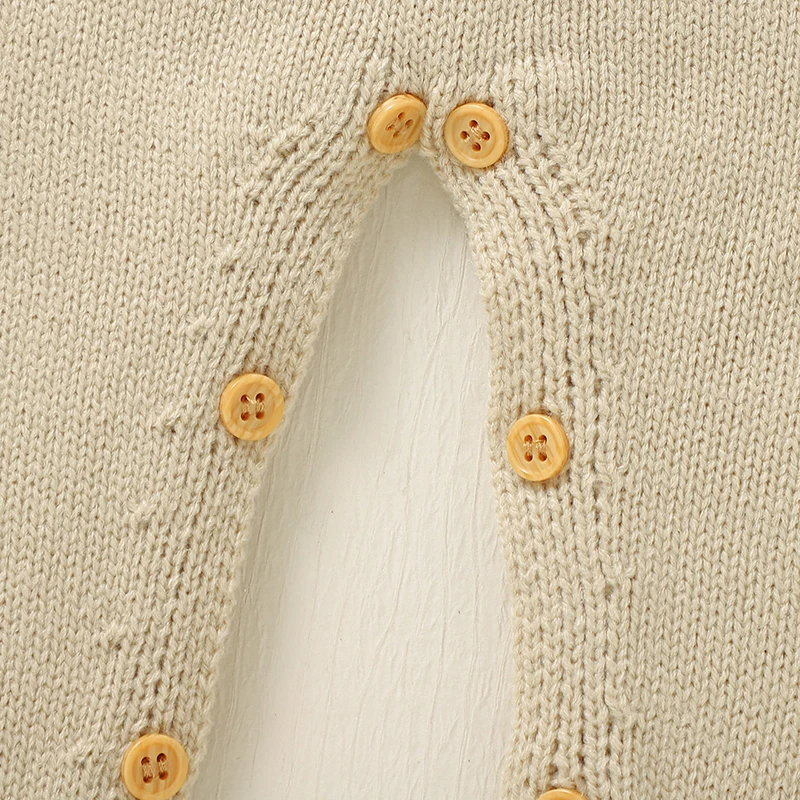 Peleles informales lisos sin mangas de punto para bebé, suéteres de una pieza para recién nacidos, monos de 0 a 18m, monos para niños pequeños - imagen 4