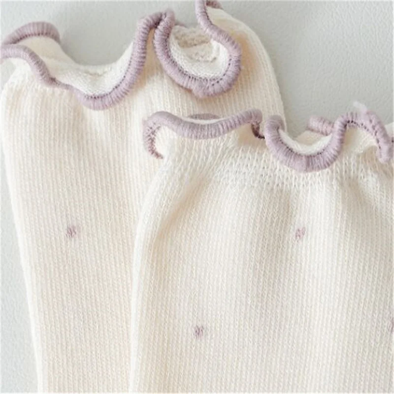 Lawadka calcetines para niñas de algodón con puntos – princesa