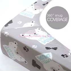 Sábanas bajeras estampadas de algodón suave para cuna de bebé
