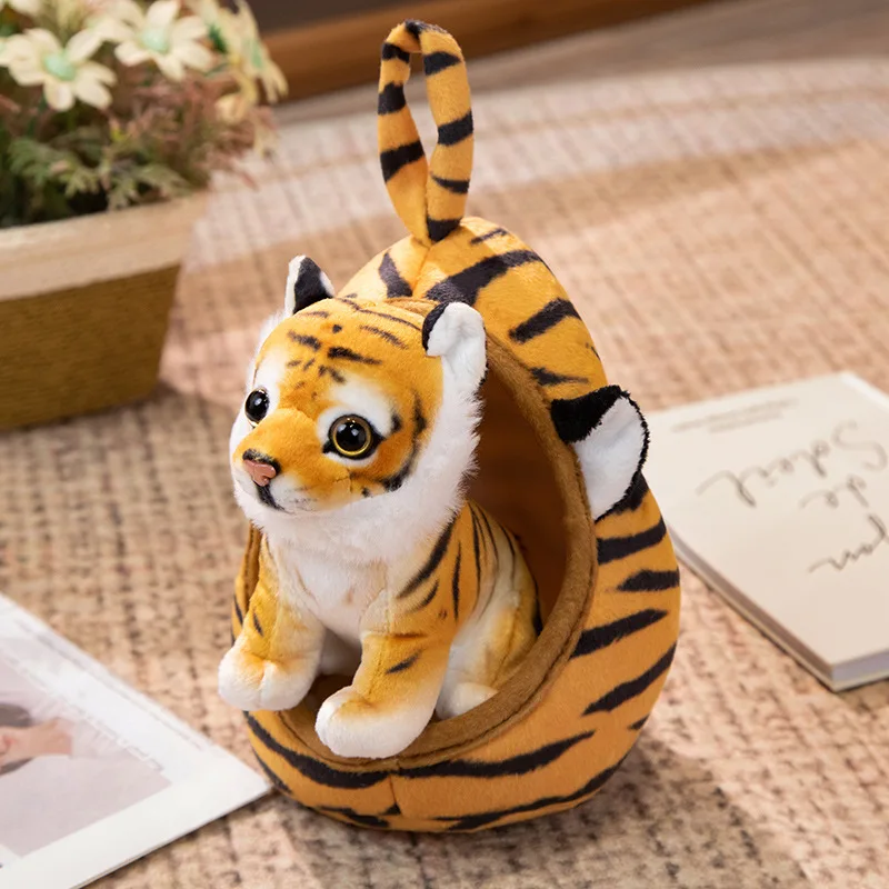 Peluches realistas de animales salvajes – León, tigre y jirafa - imagen 3