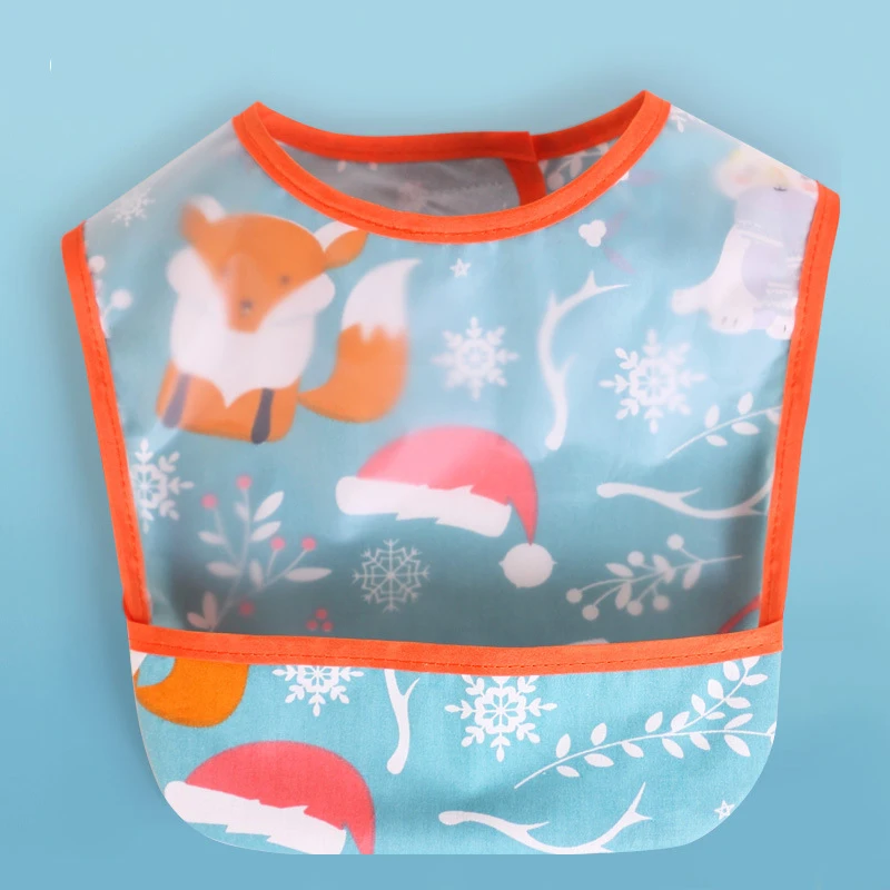 Baberos bonitos para bebé, delantal impermeable para chico, babero de alimentación con número de dibujos animados de cereza y gato, paño suave para eructar para niños pequeños, Baberos Bandana para niñas - imagen 4