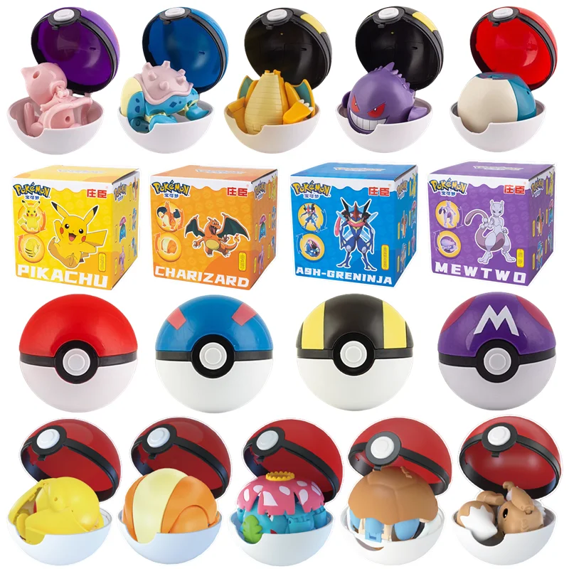 Figuras de acción Pokémon: Pikachu, Gengar, Dragonite y Snorlax