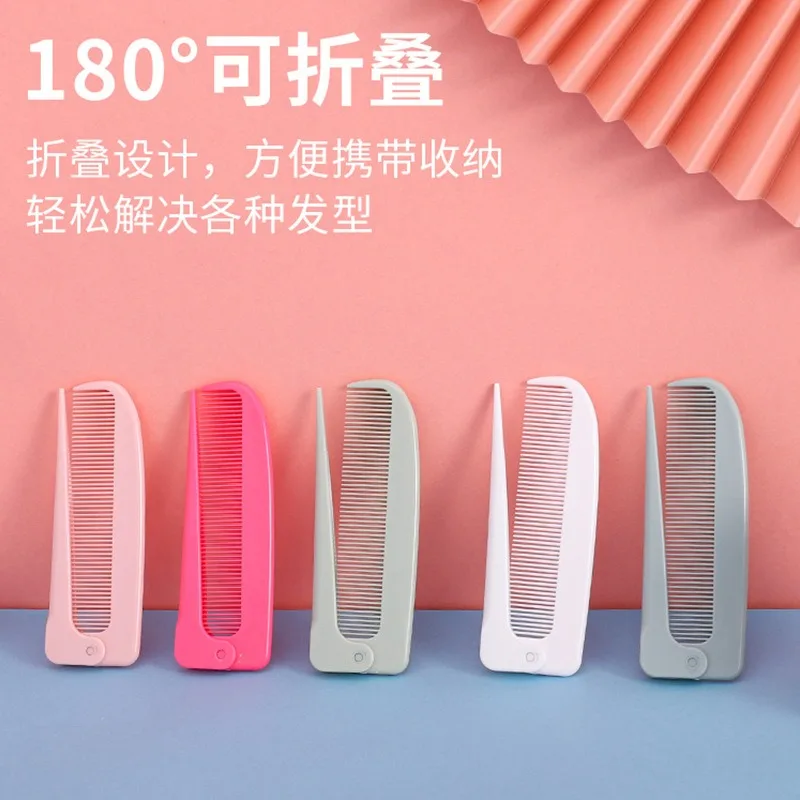 Peine de pelo de masaje plegable para niños y bebés, horquilla antiestática con personalidad, cepillo de viaje portátil, accesorio de estilismo - imagen 4