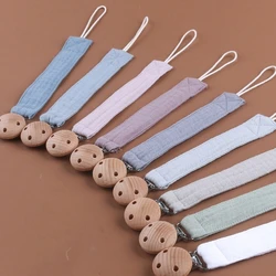 Cadena para chupete de algodón con clip mordedor y soporte bebé