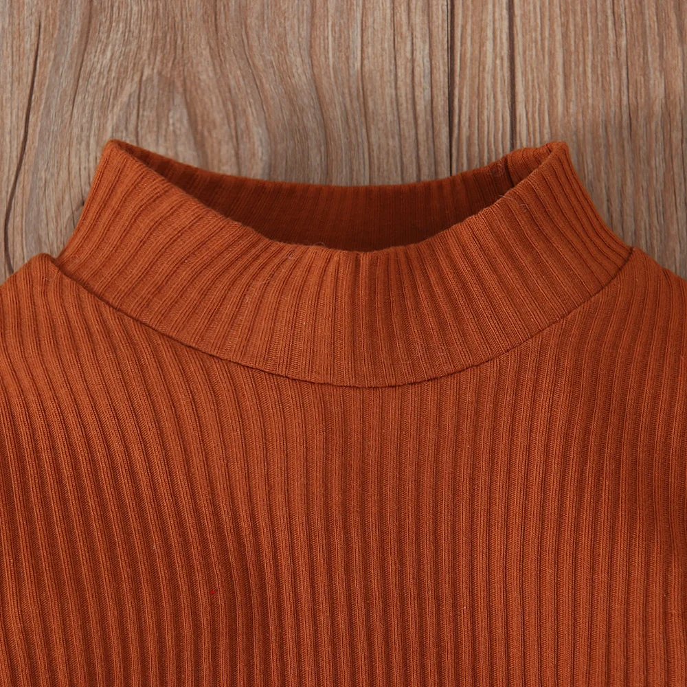 Conjunto 2 piezas niña top algodón manga larga y falda cuadros boutique - imagen 4